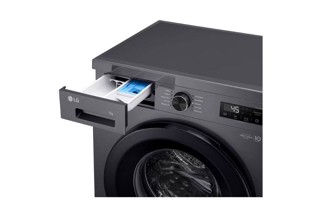 LG 7kg Blk Front Loader Washing Machine F2Y1HYP6J - Metro Homecentre Menlyn