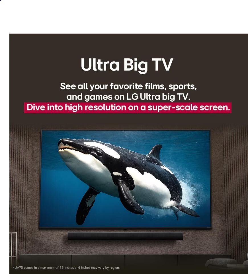 LG 86" UHD 4K Smart TV with AI Magic Remote 86UA85006LA - Metro Homecentre Menlyn