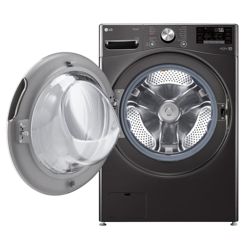 LG 21KG Black Front Loader Washing Machine F0P2CYV2E - Metro Homecentre Menlyn