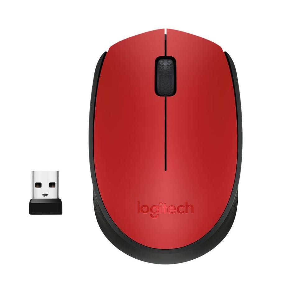 Logitech 2.4 GHz Wireless Mouse USB Receiver M171 Red - Metro Homecentre Menlyn