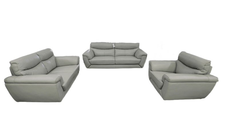 Leather Upper Lounge Suite - Blue - Metro Homecentre Menlyn