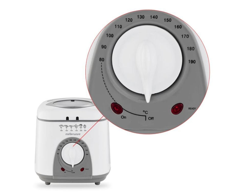 Mellerware Frymaster 1L White Deep Fryer 27101 - Metro Homecentre Menlyn