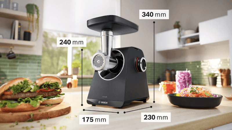 Bosch Series 4 1900W Black Food Mincer MFWS440B - Metro Homecentre Menlyn