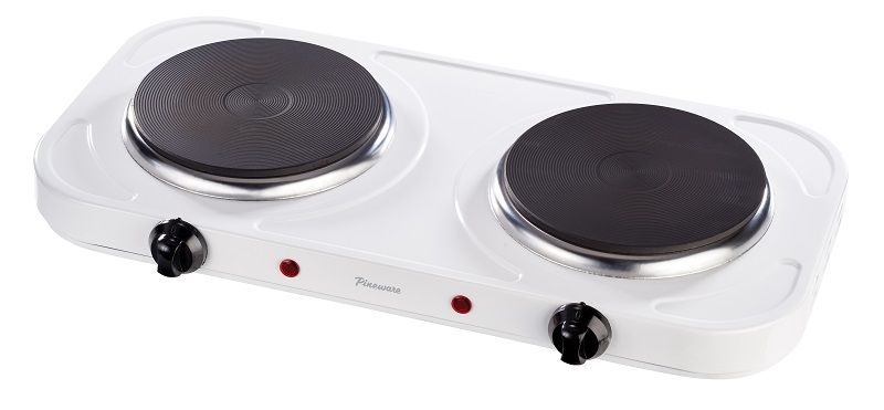 Pineware White 2000W Double Solid Hotplate PDSDH03 - Metro Homecentre Menlyn