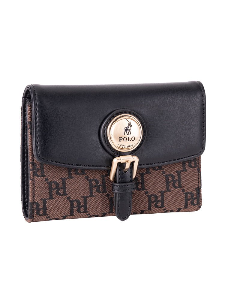 Polo Compact Trifold Purse Brown POS483342 - Metro Homecentre Menlyn