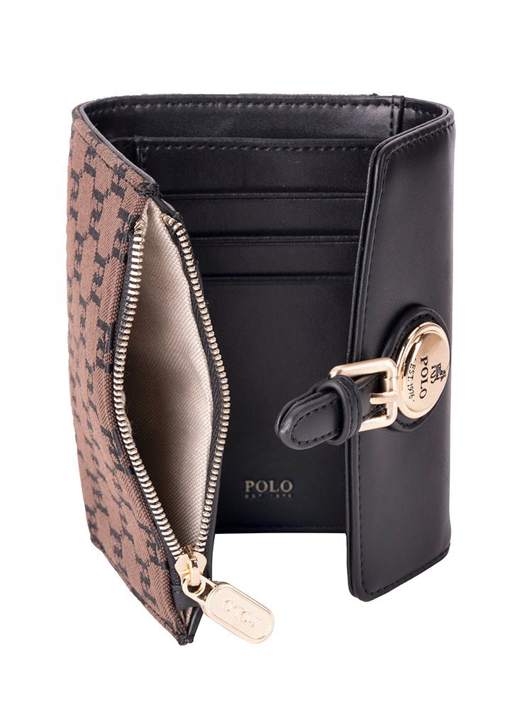 Polo Compact Trifold Purse Brown POS483342 - Metro Homecentre Menlyn