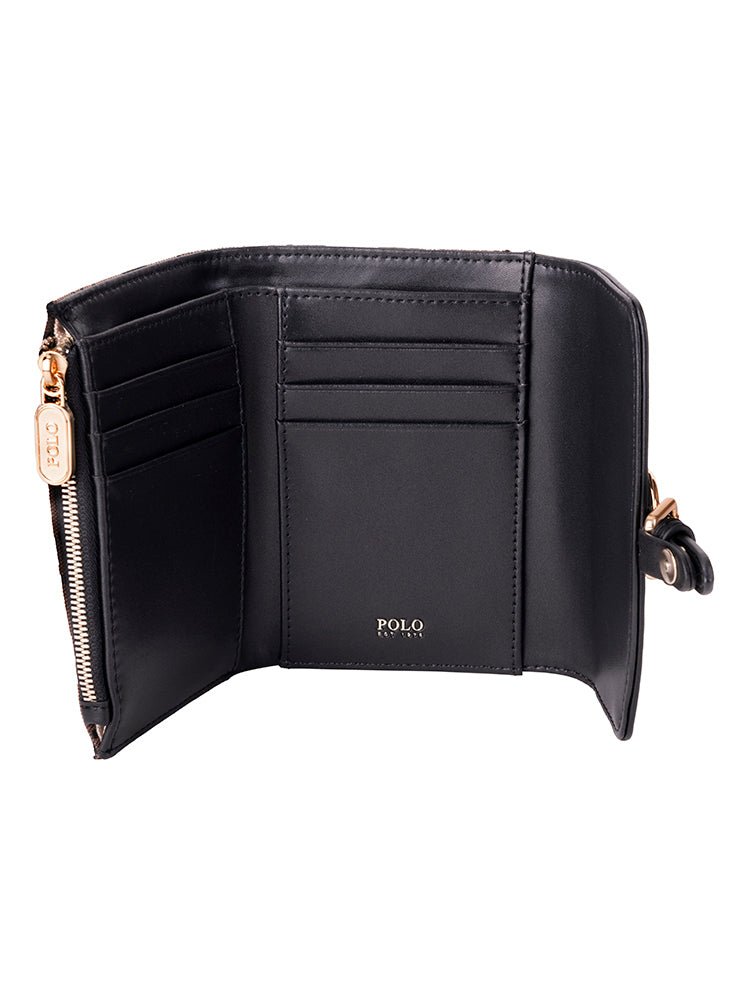 Polo Compact Trifold Purse Brown POS483342 - Metro Homecentre Menlyn