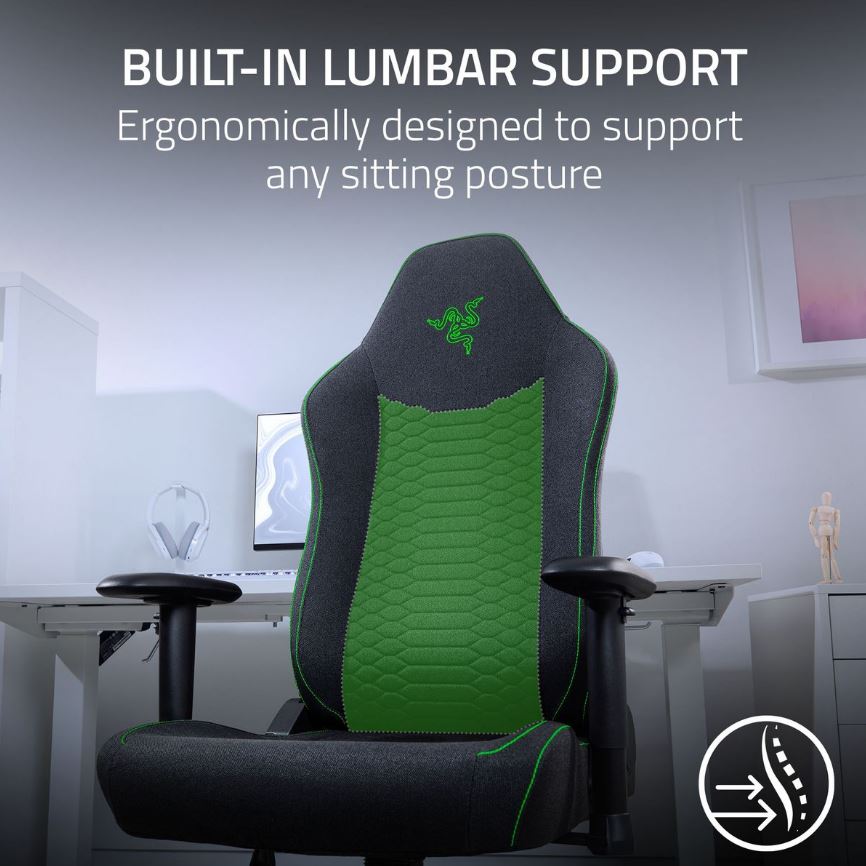 Razer Iskur Black Fabric Gaming Chair - Metro Homecentre Menlyn