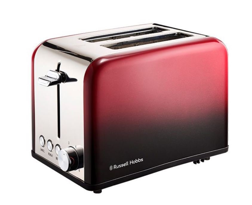 Russell Hobbs Red Ombre 2 Slice Toaster - 862782 - Metro Homecentre Menlyn