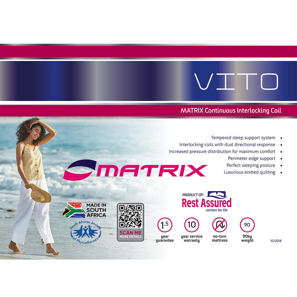 Rest Assured Vito 91cm Single Mattress - Metro Homecentre Menlyn
