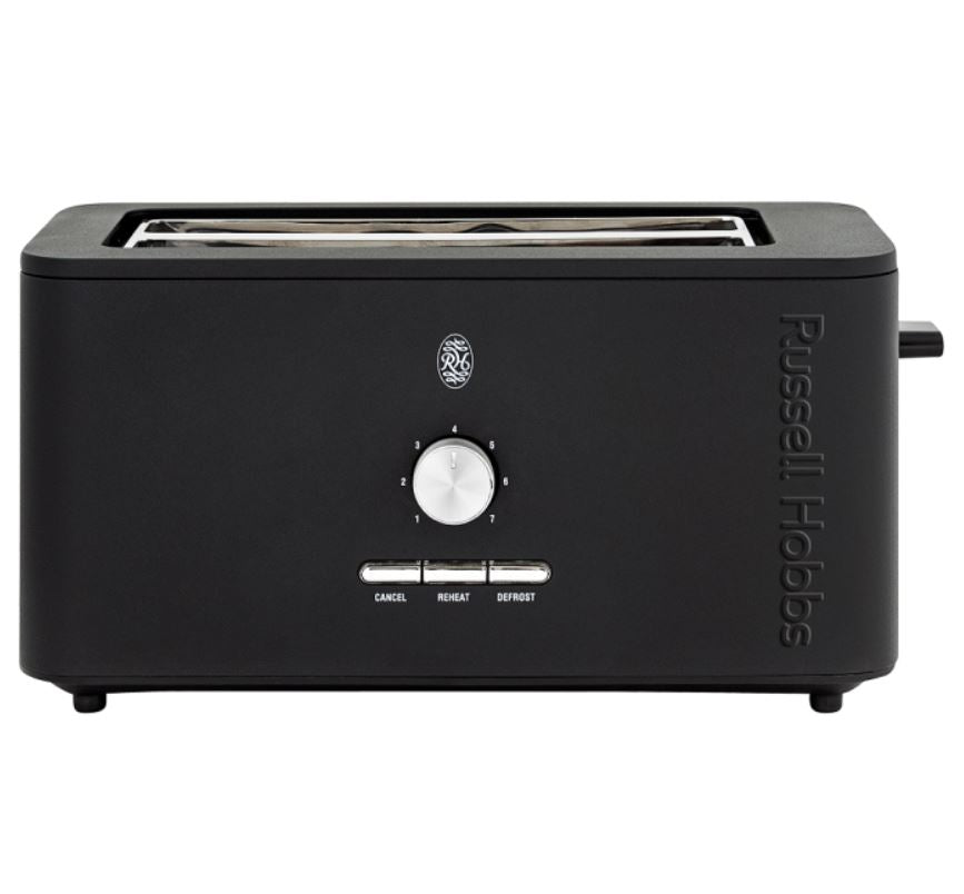Russell Hobbs Nexus Black 4 Slice Toaster RHPT4BLACK - Metro Homecentre Menlyn