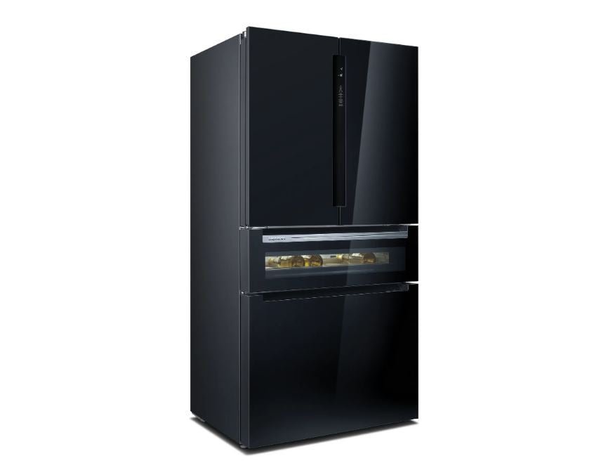 Siemens 458L Black Glass French Door Fridge Freezer KF96RSBEA - Metro Homecentre Menlyn