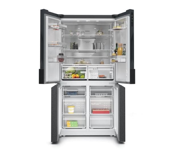 Siemens 483L Black Steel French Door Fridge Freezer KF96NAXEA - Metro Homecentre Menlyn