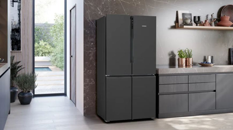 Siemens 483L Black Steel French Door Fridge Freezer KF96NAXEA - Metro Homecentre Menlyn