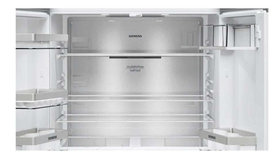 Siemens 483L Black Steel French Door Fridge Freezer KF96NAXEA - Metro Homecentre Menlyn