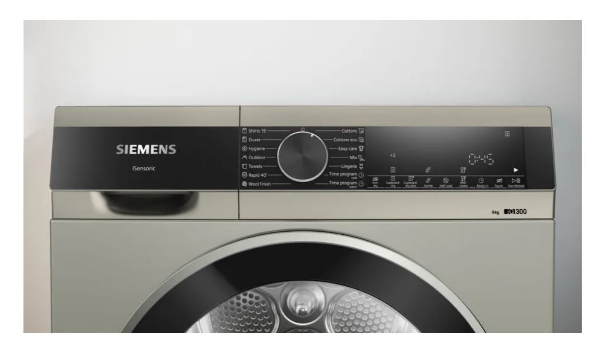 Siemens iQ300 9kg Silver Condenser Tumble Dryer WP41G0XZA - Metro Homecentre Menlyn