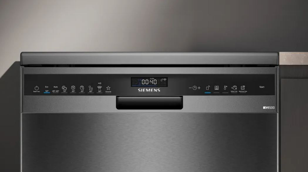 Siemens iQ500 13Pl Black Steel Dishwasher SN25EC02MZ - Metro Homecentre Menlyn