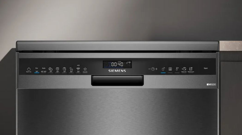 Siemens iQ500 13Pl Black Steel Dishwasher SN25EC02MZ - Metro Homecentre Menlyn