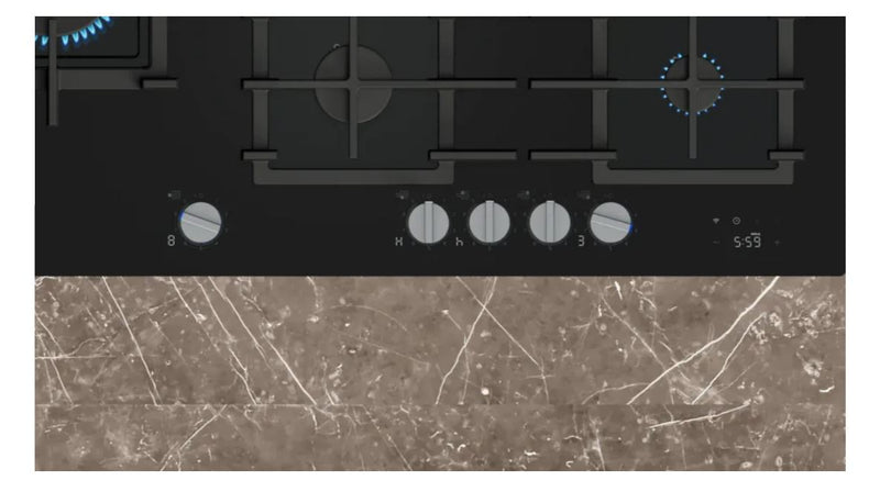 Siemens iQ700 90cm Black Gas Glass Hob ER9A6SH40Z Displ - Metro Homecentre Menlyn