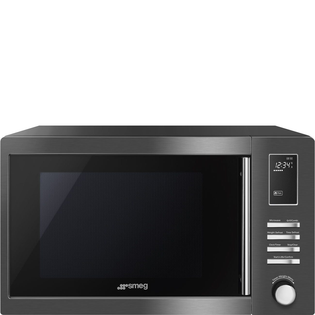Smeg 26L Black Countertop Microwave Grill MOE25B - Metro Homecentre Menlyn