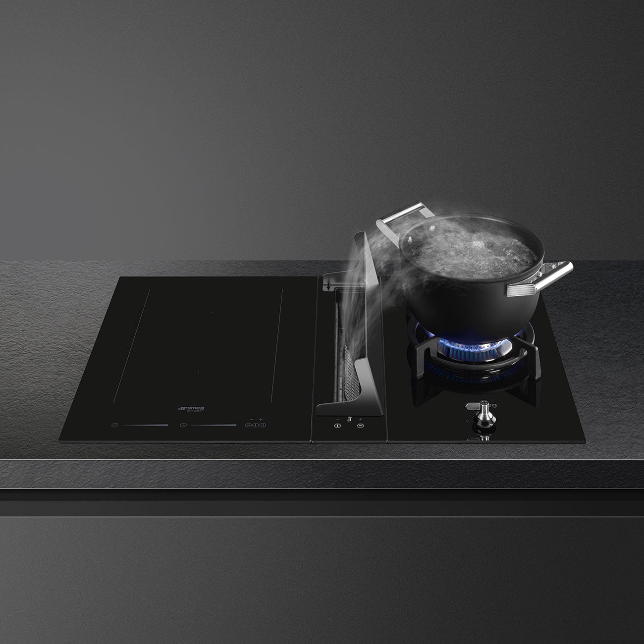 Smeg 30cm Classica Black Gas on Glass Hob PV331CN - Metro Homecentre Menlyn