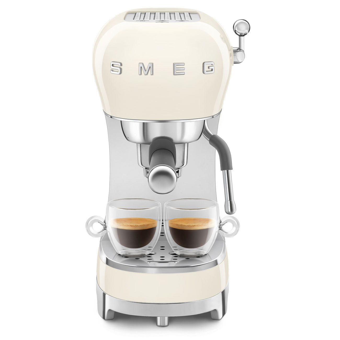 Smeg 50s Style Cream Manual Coffee Machine ECF02CREU - Metro Homecentre Menlyn