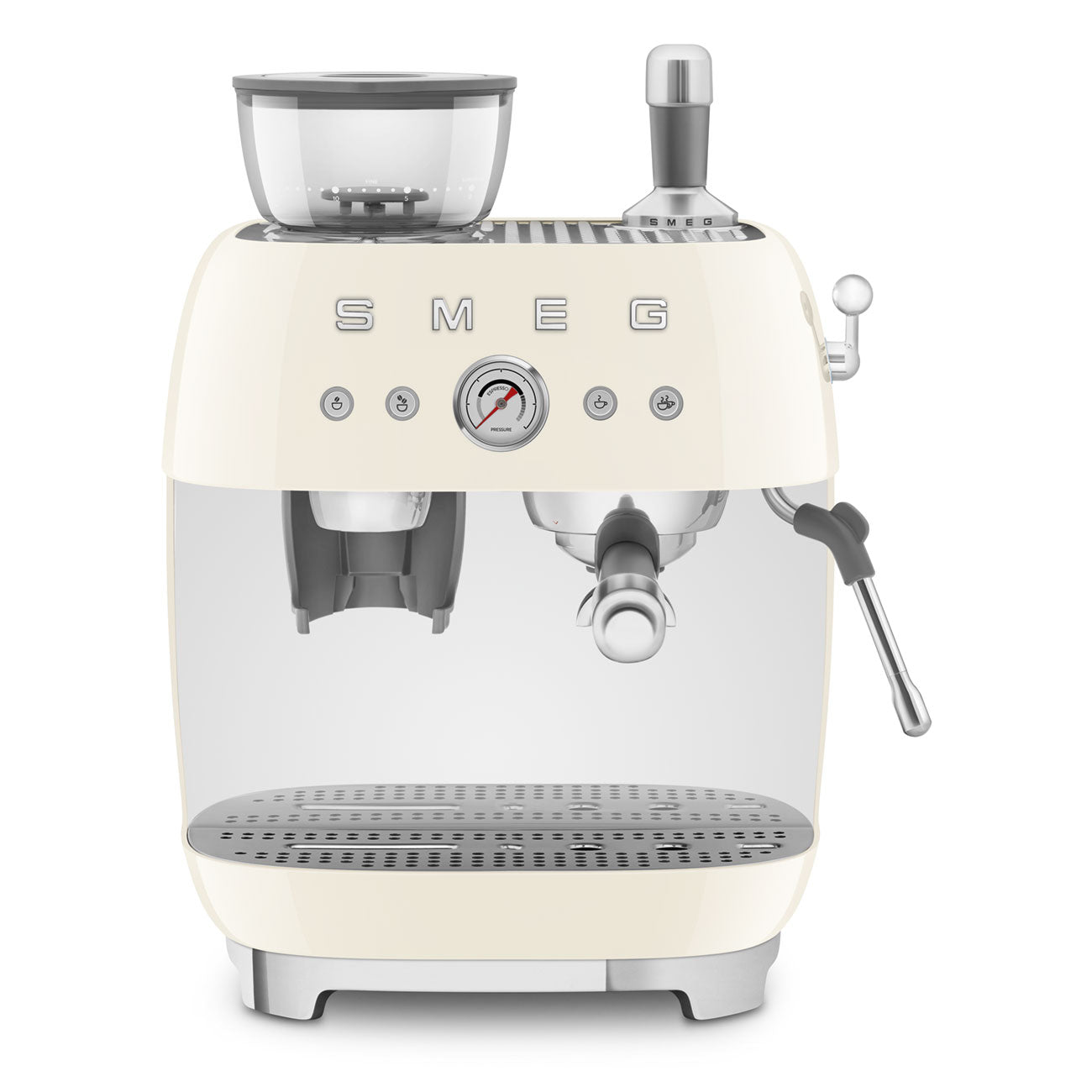 Smeg 50s Style Cream Manual Coffee Machine Grinder EGF03CREU - Metro Homecentre Menlyn