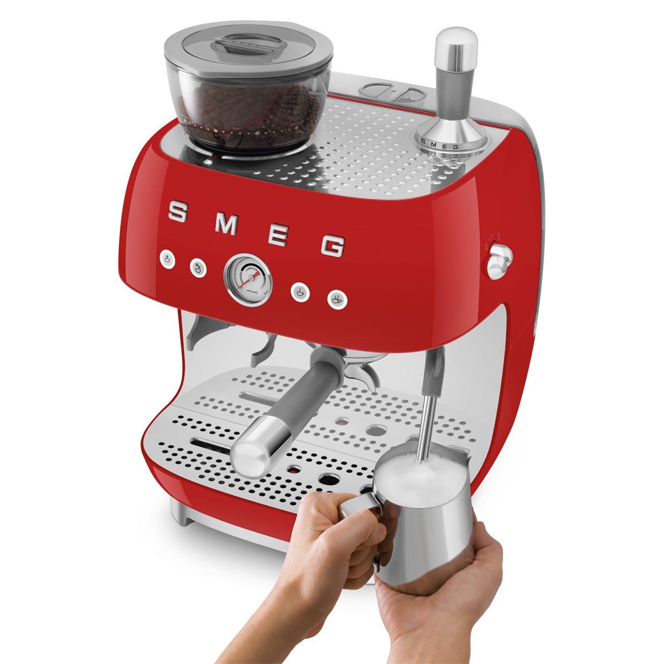 Smeg 50s Style Red Manual Coffee Machine Grinder EGF03RDEU - Metro Homecentre Menlyn