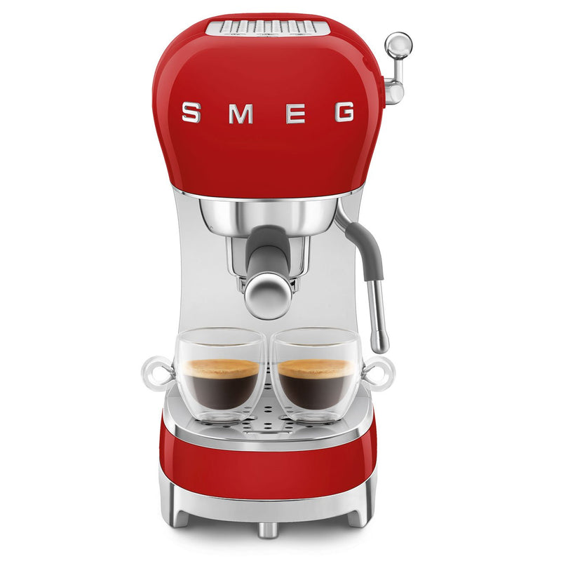 Smeg 50s Style Red Manual Coffee Machine ECF02RDEU - Metro Homecentre Menlyn