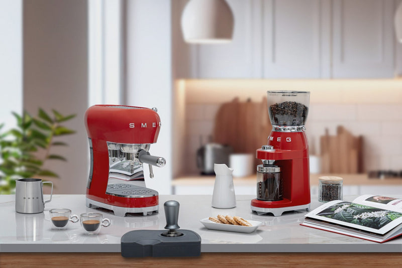 Smeg 50s Style Red Manual Coffee Machine ECF02RDEU - Metro Homecentre Menlyn