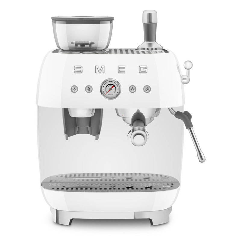 Smeg 50s Style White Manual Coffee Machine Grinder EGF03WHEU - Metro Homecentre Menlyn