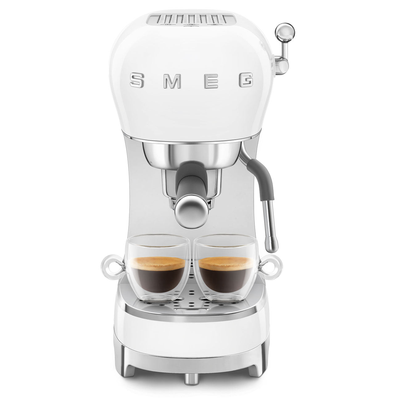 Smeg 50s Style White Manual Coffee Machine ECF02WHEU - Metro Homecentre Menlyn