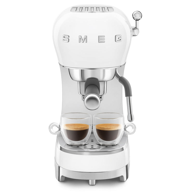 Smeg 50s Style White Manual Coffee Machine ECF02WHEU - Metro Homecentre Menlyn
