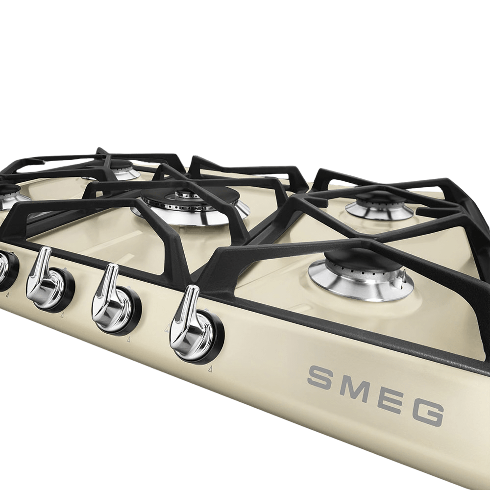 Smeg Cream 70 - 75cm 5 Burner Gas Hob SR975PGH - Metro Homecentre Menlyn