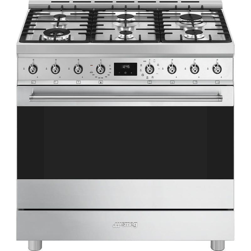 Smeg 90cm 6 Burner Gas Electric Cooker C9MAXSSA2 - Metro Homecentre Menlyn