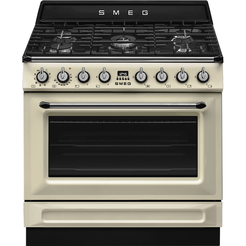 Smeg 90cm Cream Victoria Gas Electric Cooker TR90GMP - Metro Homecentre Menlyn