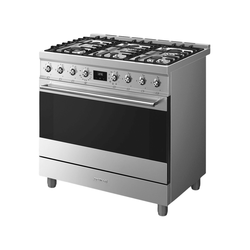 Smeg 90cm 6 Burner Gas Electric Cooker C9MAXSSA2 - Metro Homecentre Menlyn