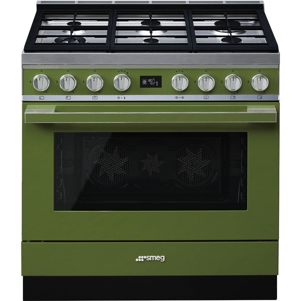 Smeg 90cm Green Gas Electric Cooker CPF9GPOG - Metro Homecentre Menlyn