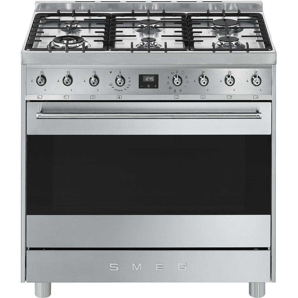 Smeg 90cm Steel Gas Electric Stove C9MAXSSA9 - Display - Metro Homecentre Menlyn