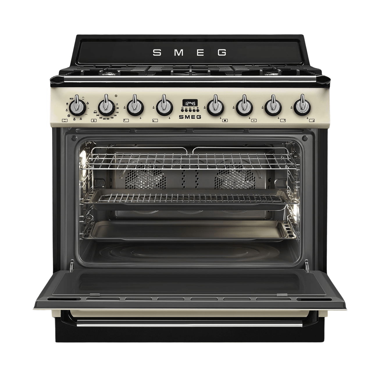 Smeg 90cm Cream Victoria Gas Electric Cooker TR90GMP - Metro Homecentre Menlyn