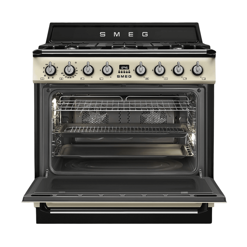 Smeg 90cm Cream Victoria Gas Electric Cooker TR90GMP - Metro Homecentre Menlyn