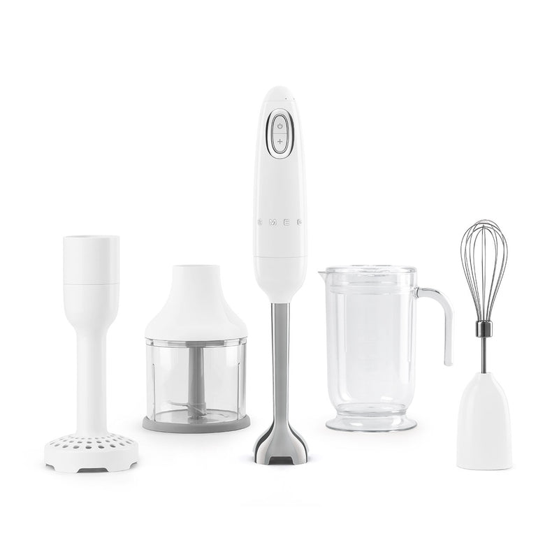 Smeg White Hand Blender + Accessories HBF22WHEU - Metro Homecentre Menlyn