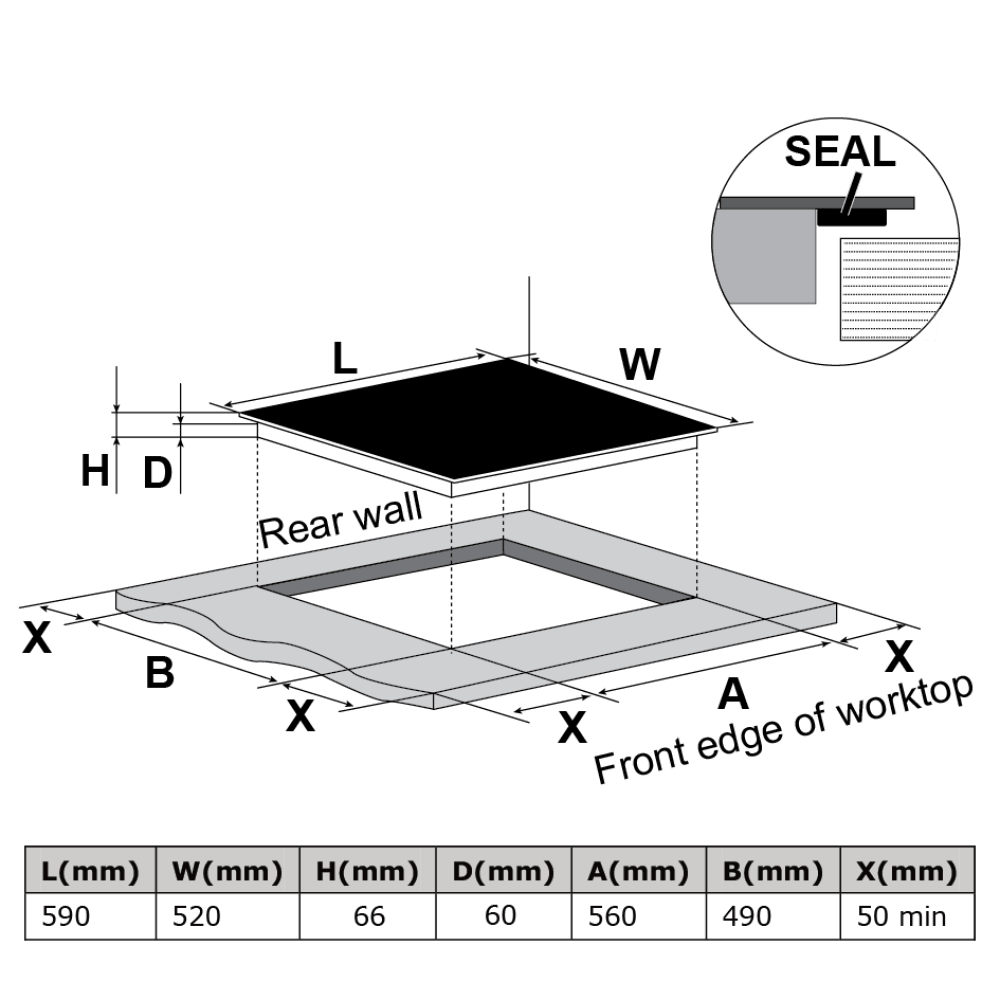 Falco 60cm 4 Zone Induction Hob FAL - SSIH - 60 - Metro Homecentre Menlyn