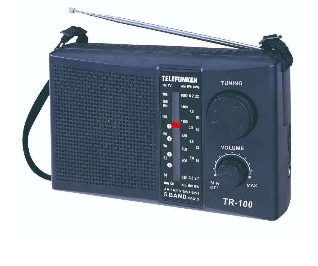 Telefunken Black Portable Radio TR - 100 - Metro Homecentre Menlyn
