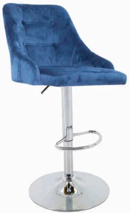 Vegas Blue Velvet Bar Stool - VBS - 014 - Metro Homecentre Menlyn