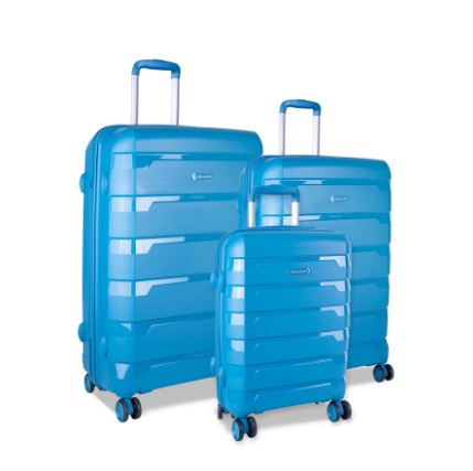 Voyager Pacific 65cm Trolley Case Blue 416646 - Metro Homecentre Menlyn