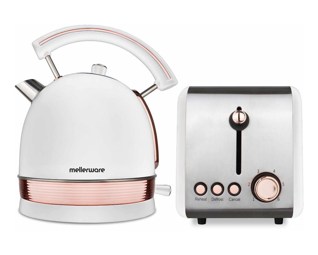 Mellerware White Kettle Toaster Set - 46042WRG - Display - Metro Homecentre Menlyn