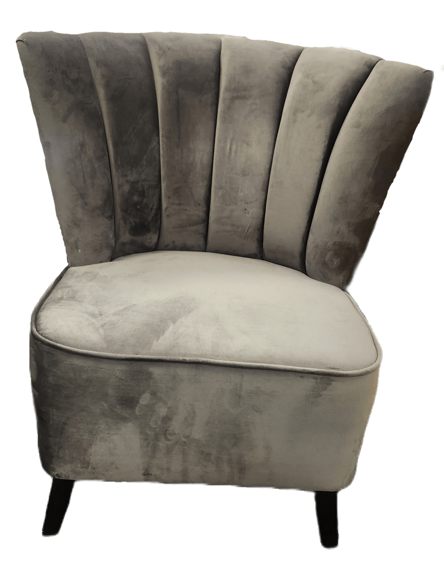 Zara Occasional Chair Fluxx Dolphin Velvet Dark Grey - Metro Homecentre Menlyn